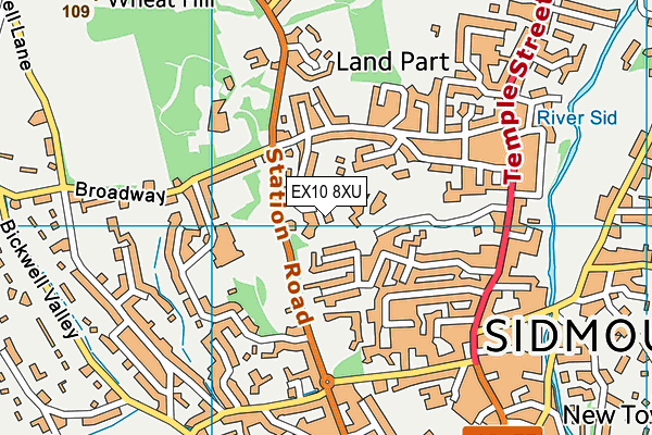 EX10 8XU map - OS VectorMap District (Ordnance Survey)