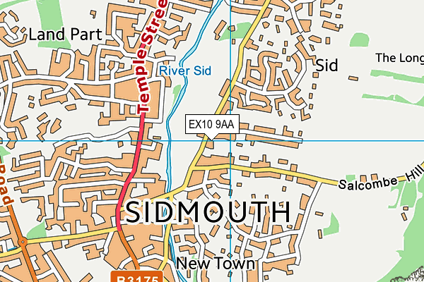 EX10 9AA map - OS VectorMap District (Ordnance Survey)