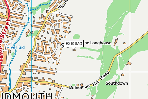 EX10 9AG map - OS VectorMap District (Ordnance Survey)