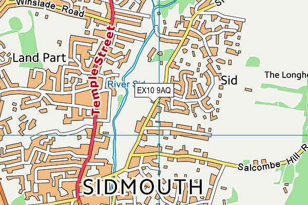 EX10 9AQ map - OS VectorMap District (Ordnance Survey)