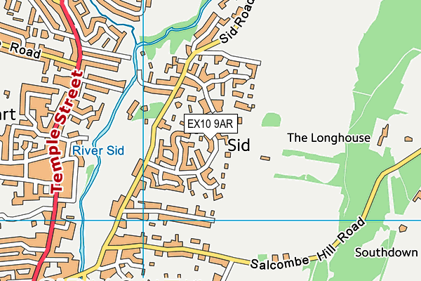 EX10 9AR map - OS VectorMap District (Ordnance Survey)