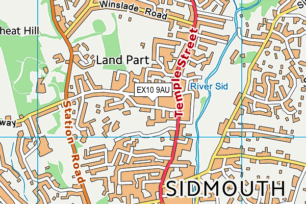 EX10 9AU map - OS VectorMap District (Ordnance Survey)