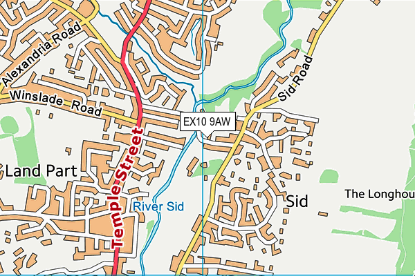 EX10 9AW map - OS VectorMap District (Ordnance Survey)