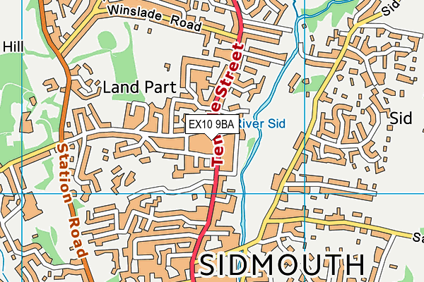 EX10 9BA map - OS VectorMap District (Ordnance Survey)