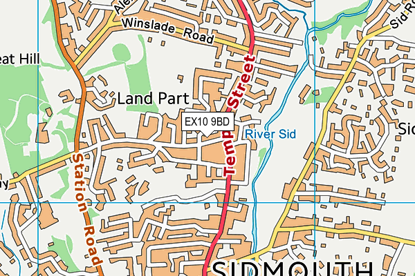 EX10 9BD map - OS VectorMap District (Ordnance Survey)