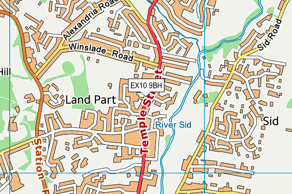 EX10 9BH map - OS VectorMap District (Ordnance Survey)