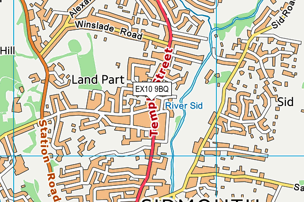 EX10 9BQ map - OS VectorMap District (Ordnance Survey)