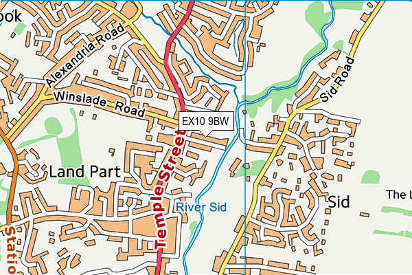 EX10 9BW map - OS VectorMap District (Ordnance Survey)