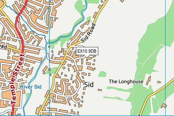 EX10 9DB map - OS VectorMap District (Ordnance Survey)