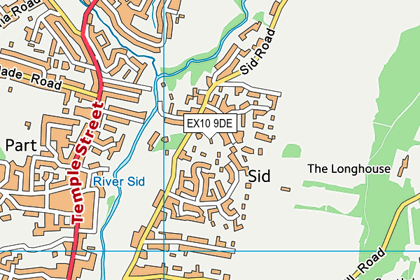EX10 9DE map - OS VectorMap District (Ordnance Survey)