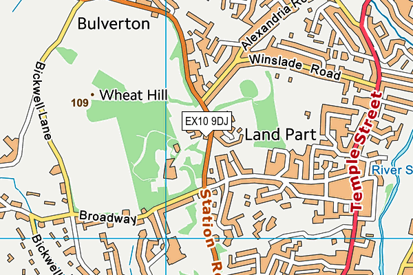 EX10 9DJ map - OS VectorMap District (Ordnance Survey)