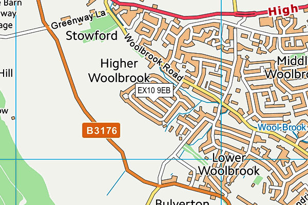 EX10 9EB map - OS VectorMap District (Ordnance Survey)