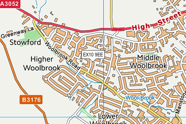 EX10 9EE map - OS VectorMap District (Ordnance Survey)