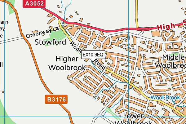 EX10 9EQ map - OS VectorMap District (Ordnance Survey)