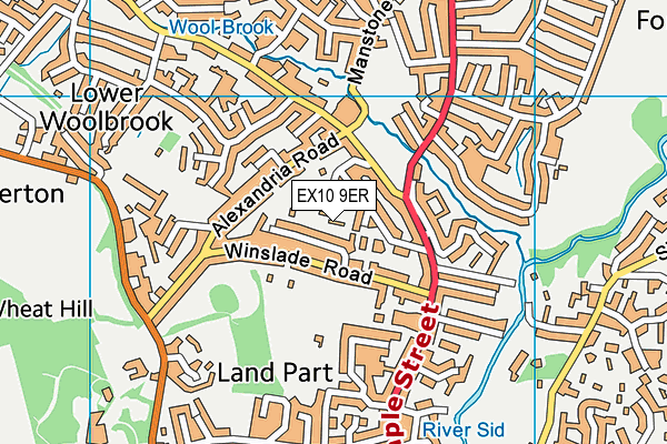 EX10 9ER map - OS VectorMap District (Ordnance Survey)