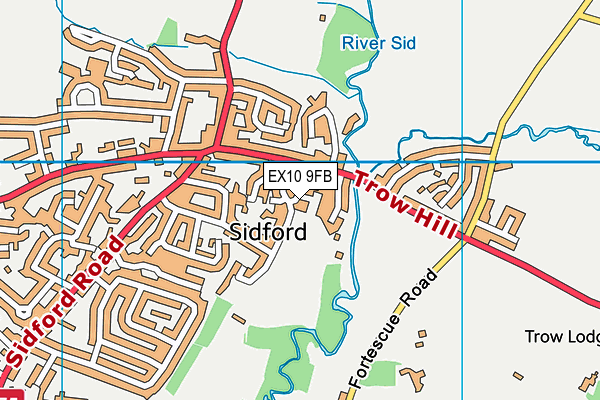 EX10 9FB map - OS VectorMap District (Ordnance Survey)