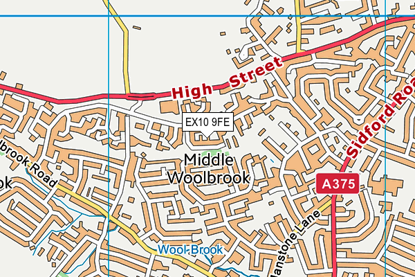 EX10 9FE map - OS VectorMap District (Ordnance Survey)