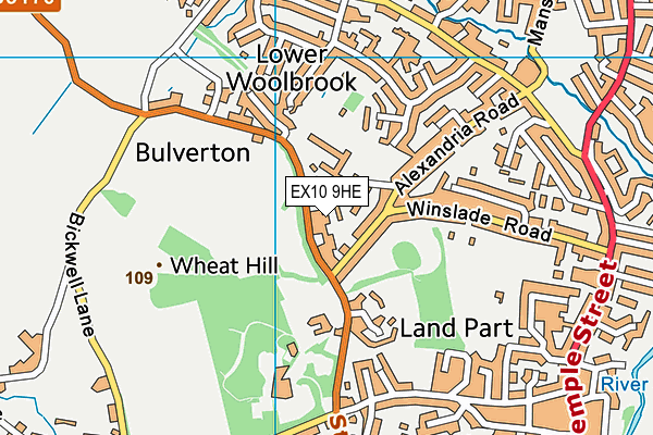 EX10 9HE map - OS VectorMap District (Ordnance Survey)