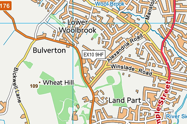 EX10 9HF map - OS VectorMap District (Ordnance Survey)