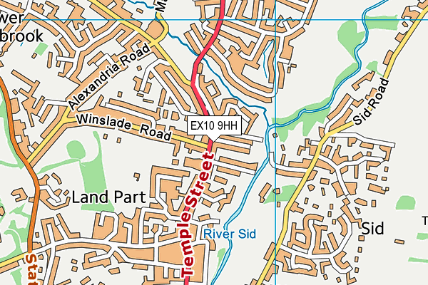 EX10 9HH map - OS VectorMap District (Ordnance Survey)