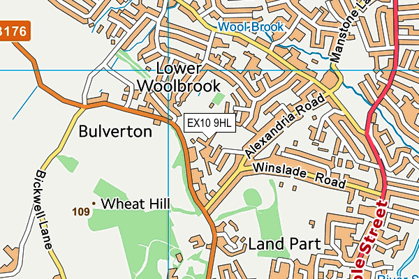 EX10 9HL map - OS VectorMap District (Ordnance Survey)