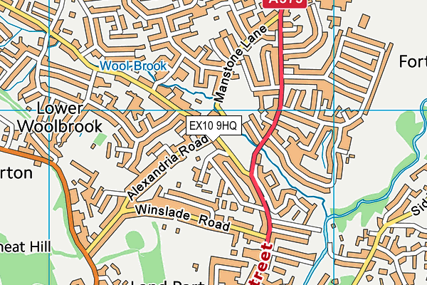 EX10 9HQ map - OS VectorMap District (Ordnance Survey)