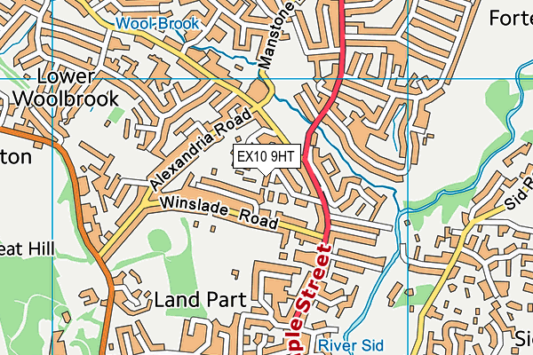 EX10 9HT map - OS VectorMap District (Ordnance Survey)