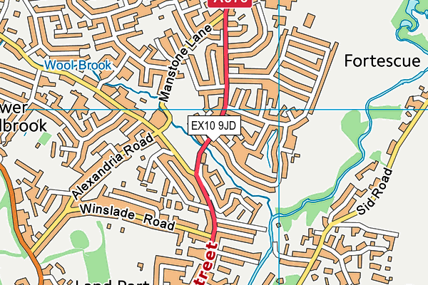 EX10 9JD map - OS VectorMap District (Ordnance Survey)