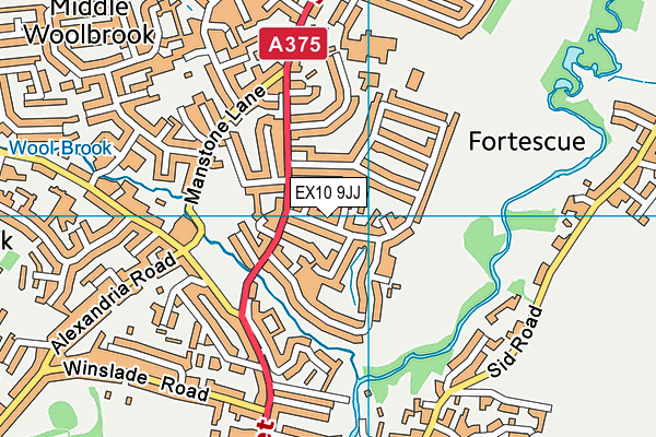 EX10 9JJ map - OS VectorMap District (Ordnance Survey)