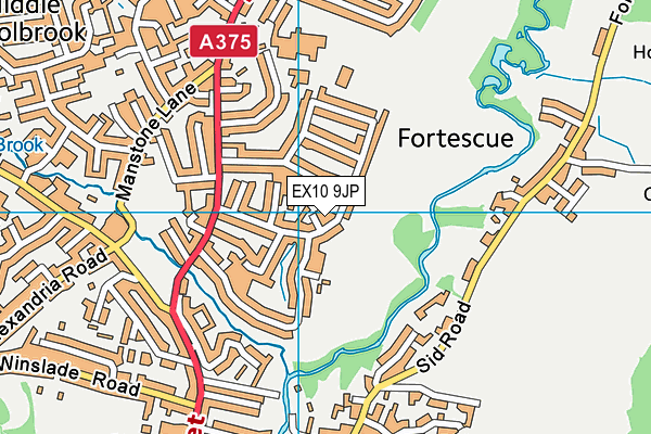 EX10 9JP map - OS VectorMap District (Ordnance Survey)