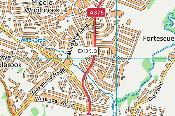 EX10 9JQ map - OS VectorMap District (Ordnance Survey)