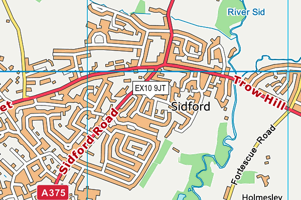 EX10 9JT map - OS VectorMap District (Ordnance Survey)