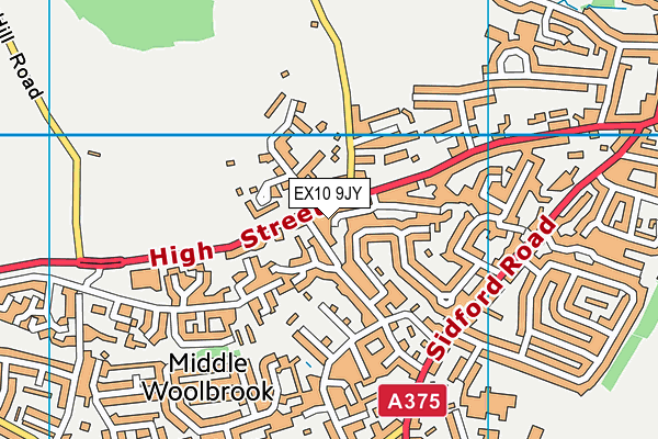 EX10 9JY map - OS VectorMap District (Ordnance Survey)