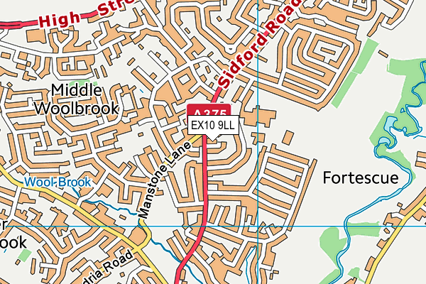 EX10 9LL map - OS VectorMap District (Ordnance Survey)