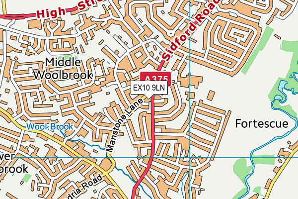 EX10 9LN map - OS VectorMap District (Ordnance Survey)