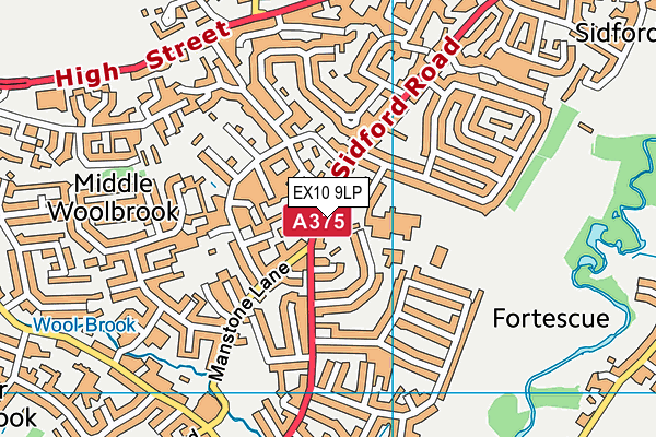 EX10 9LP map - OS VectorMap District (Ordnance Survey)