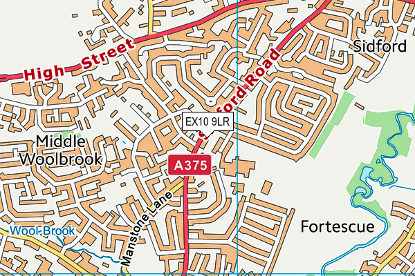 EX10 9LR map - OS VectorMap District (Ordnance Survey)