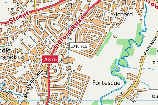 EX10 9LS map - OS VectorMap District (Ordnance Survey)