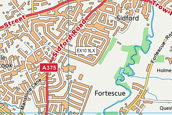 EX10 9LX map - OS VectorMap District (Ordnance Survey)