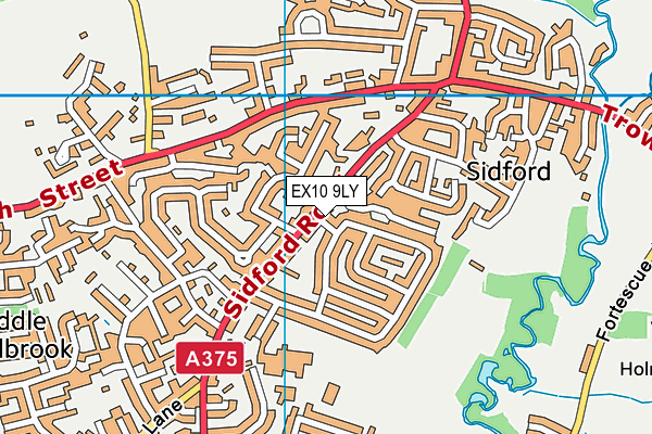 EX10 9LY map - OS VectorMap District (Ordnance Survey)