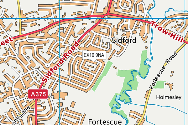 EX10 9NA map - OS VectorMap District (Ordnance Survey)