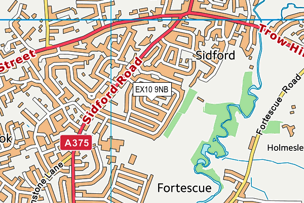 EX10 9NB map - OS VectorMap District (Ordnance Survey)