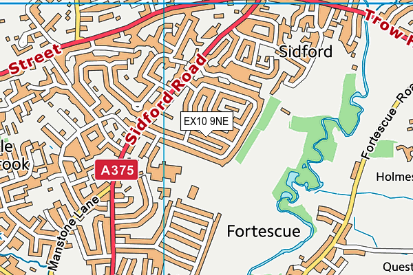 EX10 9NE map - OS VectorMap District (Ordnance Survey)