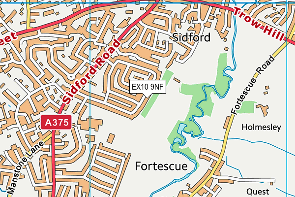 EX10 9NF map - OS VectorMap District (Ordnance Survey)