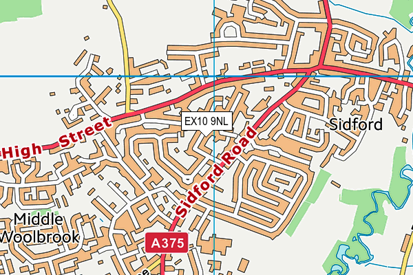 EX10 9NL map - OS VectorMap District (Ordnance Survey)