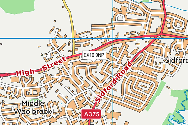 EX10 9NP map - OS VectorMap District (Ordnance Survey)