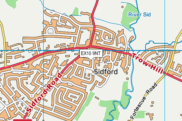 EX10 9NT map - OS VectorMap District (Ordnance Survey)