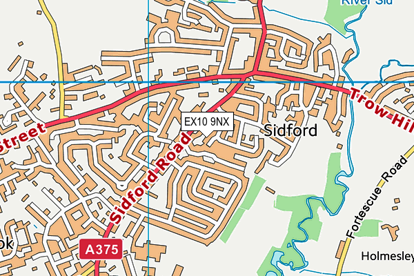 EX10 9NX map - OS VectorMap District (Ordnance Survey)