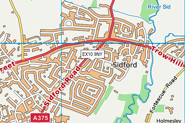 EX10 9NY map - OS VectorMap District (Ordnance Survey)