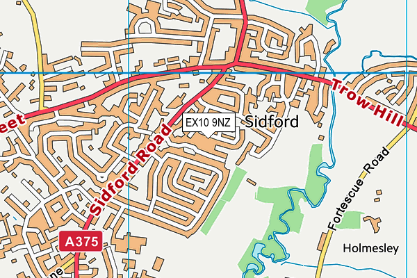 EX10 9NZ map - OS VectorMap District (Ordnance Survey)